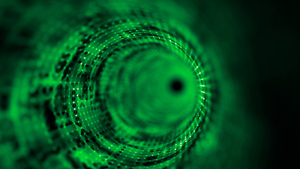 Wall Mural - time tunnel, computer generated abstract fractal background
