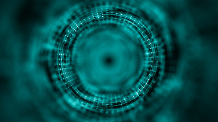 Wall Mural - time tunnel, computer generated abstract fractal background
