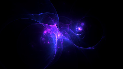 Wall Mural - 3D rendering abstract fractal light background