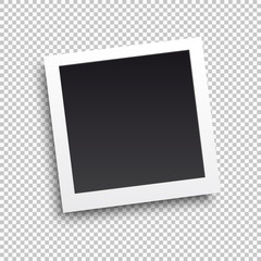 Wall Mural - square frame template with shadows. vector illustration eps 10. isolated on transparent background