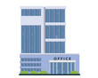 Modern Flat Commercial Office Building, Suitable for Diagrams, Infographics, Illustration, And Other Graphic Related Assets

