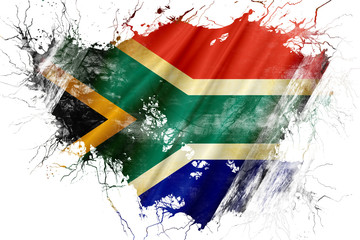 Wall Mural - Grunge old South africa  flag 