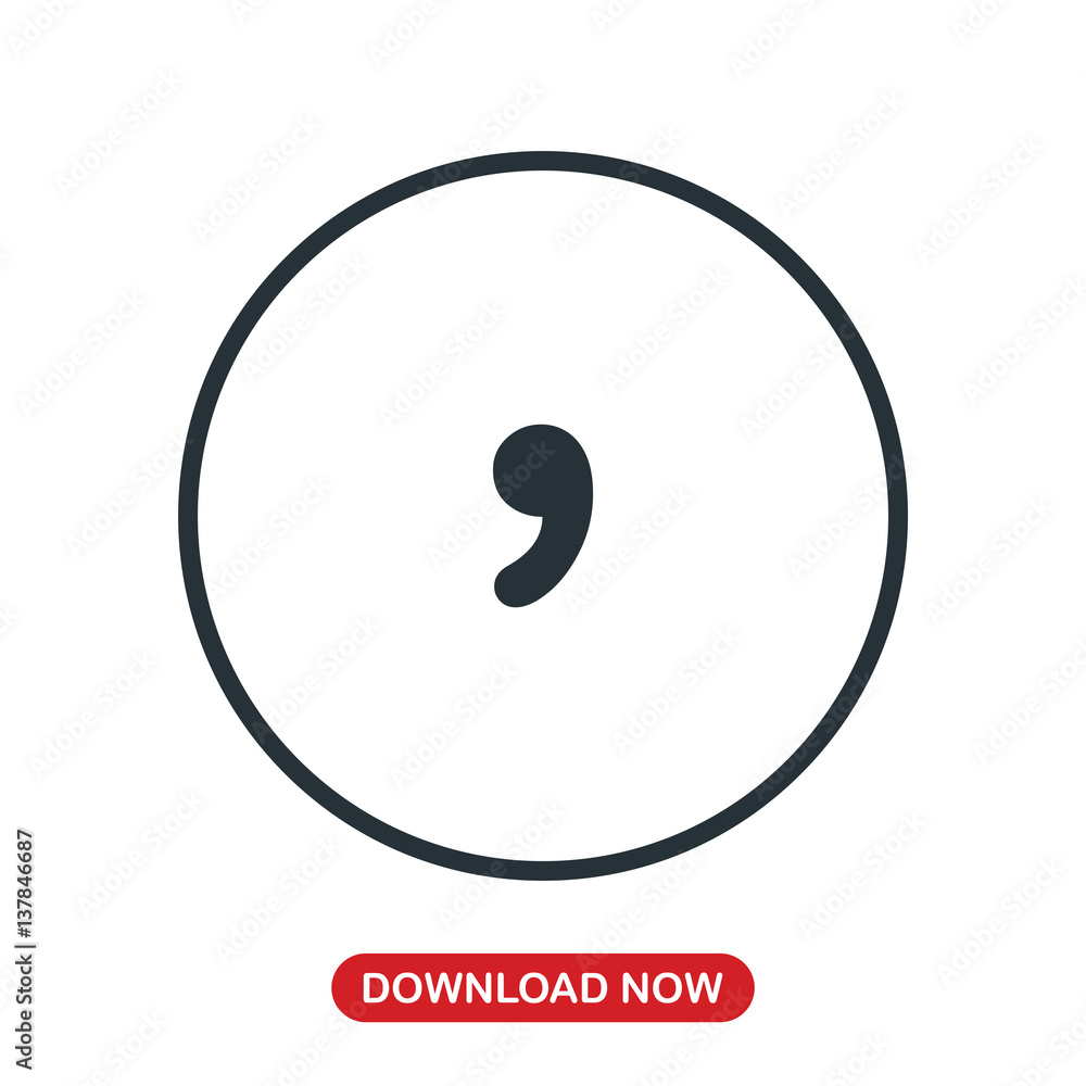 Comma icon vector