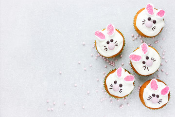 Wall Mural - Easter bunny cupcakes