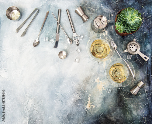 drink-making-tools-ingredients-cocktail-champagne-succulent