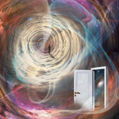 Canvas Print - door in time some elements provided courtesy of nasa
