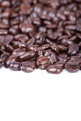 Canvas Print - Coffee beans isoalted on white background