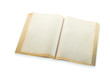 © saknakorn - Open blank old book isolated on white background, with clipping path