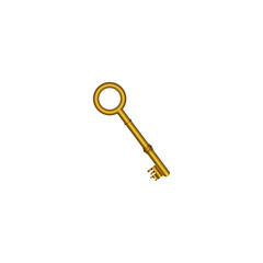 Wall Mural - gold old key icon stock, vector illustration image design