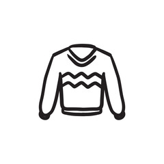 Poster - Sweater sketch icon.