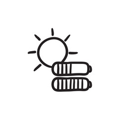 Poster - Solar energy sketch icon.