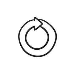 Poster - Circular arrow sketch icon.