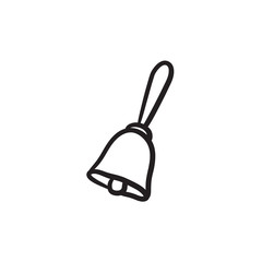 Poster - School bell sketch icon.