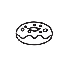 Canvas Print - Doughnut sketch icon.