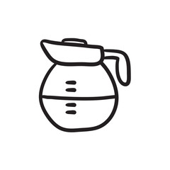 Canvas Print - Carafe sketch icon.