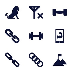 Poster - Set of 9 strength filled icons