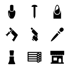 Poster - Set of 9 nail filled icons