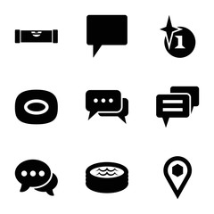 Poster - Set of 9 bubble filled icons