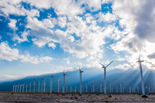 Wind Turbines In Palm Desert Area