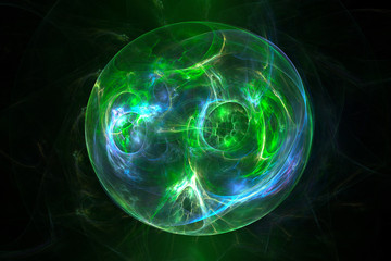 Wall Mural - 3D rendering abstract fractal light background
