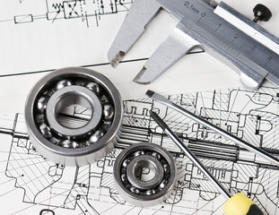 mechanical scheme and calipers