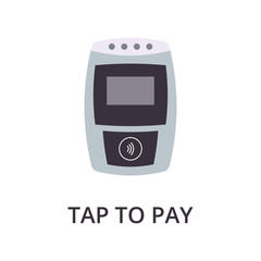 Sticker - Wireless Payment vector illustration in flat style. NFC, Near-field communication concept.