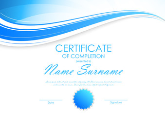 Poster - Certificate of completion template