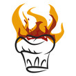 Illustration Icon burning cooking hat