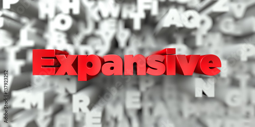Fotografie, Obraz Expansive - Red text on typography background - 3D rendered royalty free stock image