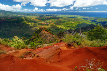 Poster - Stunning view into Waimea Canyon, Kauai, Hawaii