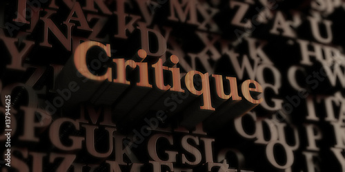 Fotografering Critique - Wooden 3D rendered letters/message