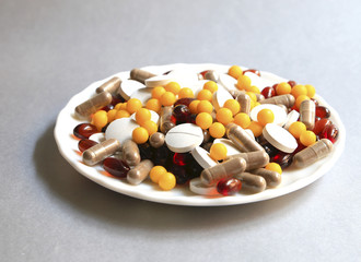 Wall Mural -  tablets and capsules as a treatment of a disease in the macro picture