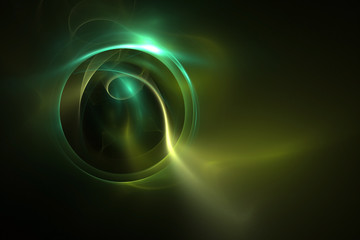 Wall Mural - 3D rendering abstract fractal light background