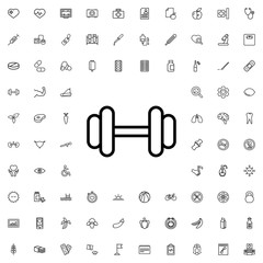 Poster - barbell icon illustration