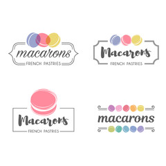 Vector logo macaron for shop, boutique, store