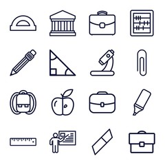 Sticker - Set of 16 school outline icons