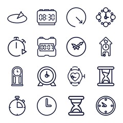 Poster - Set of 16 watch outline icons