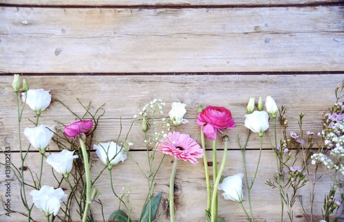 Frühlingsblumen - Blumengrüße - Ranunkeln, Gerbera