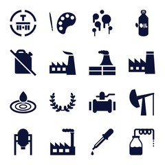 Poster - Set of 16 oil filled icons