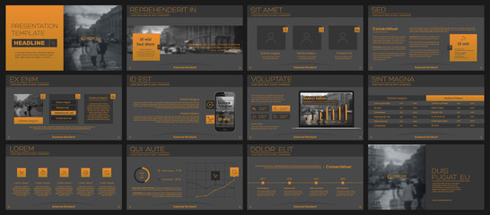 Canvas Print - Elements for infographics and presentation templates.