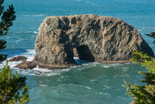 View Of Arch Rock Off The Oregon Coast From The Samuel Boardman State Scenic Corridor