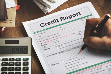 Credit Report Financial Banking Economy Concept