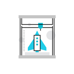 Aufkleber - 3D Printer Monoflat Icon.