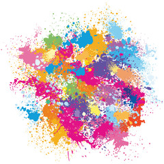 Color background of paint splashes