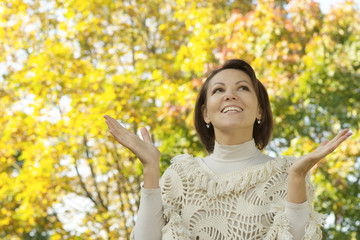 Wall Mural - Happy young woman