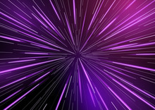 Fast Moving At Light Speed -  Retro Warp Star Beams! Abstract Vector Background.