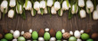 Easter background with tulips