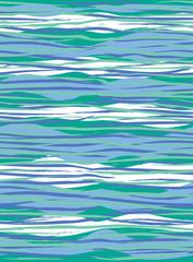 Wall Mural - Wave Pattern in Blue