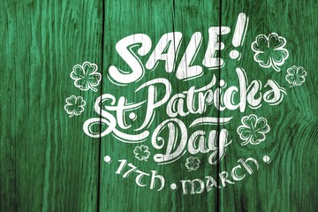 Wall Mural - Digital composite of Patricks day greeting