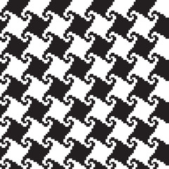 Wall Mural - Swirly Pixel Houndstooth